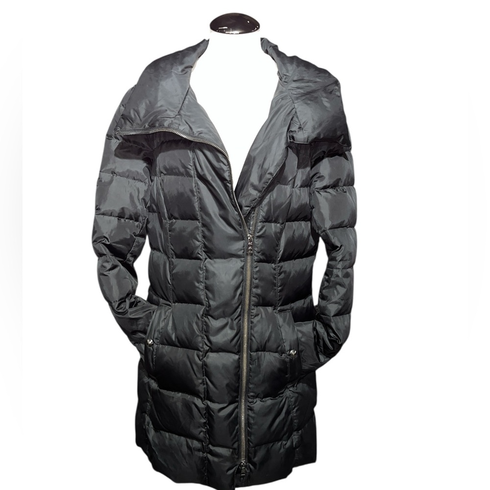 Sam Edleman medium puffer jacket waterfowl feathers black studded edgy outdoors